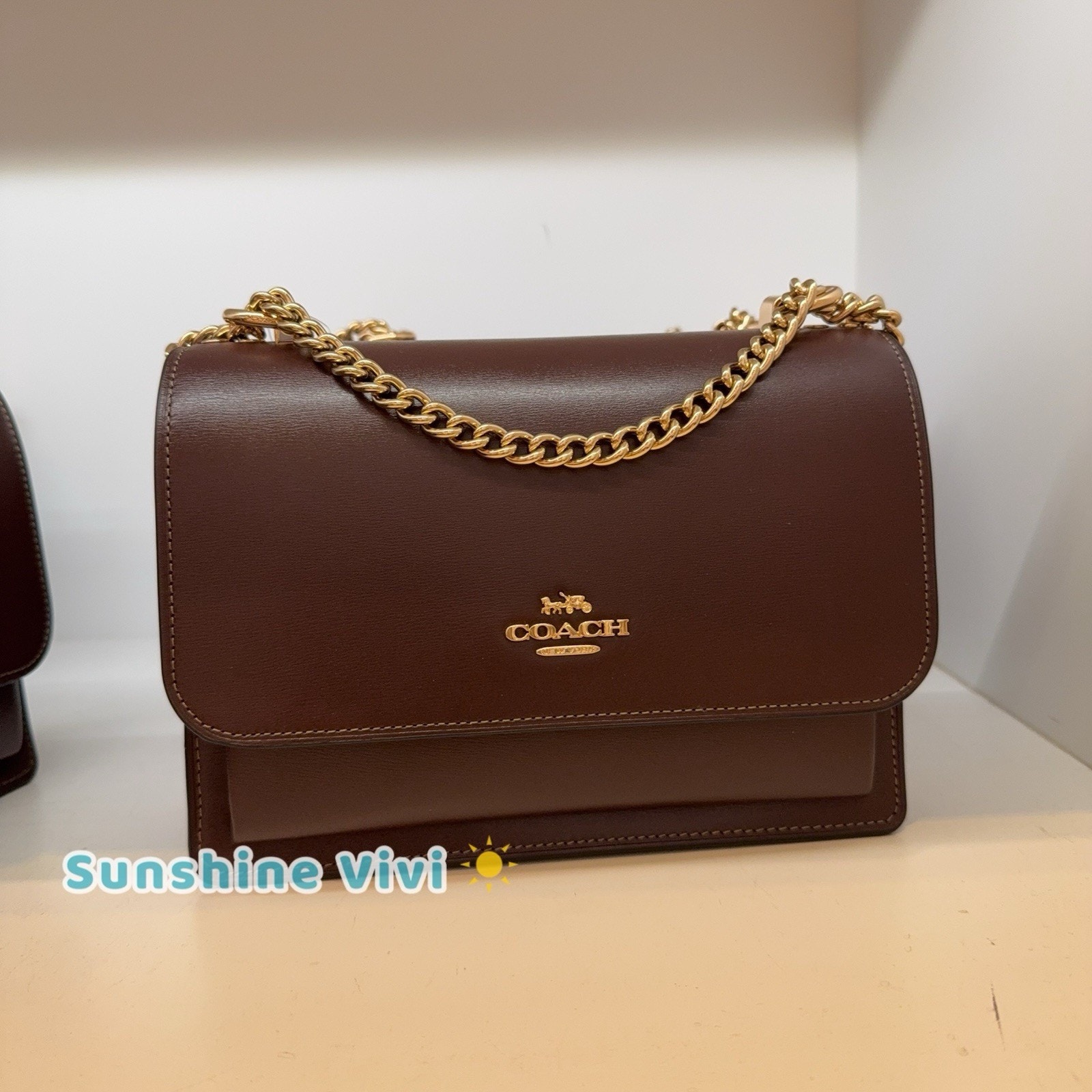 Nwt Coach Klare Crossbody Bag Shiny Refined Calf Leather Cbi97 Gold/Maple